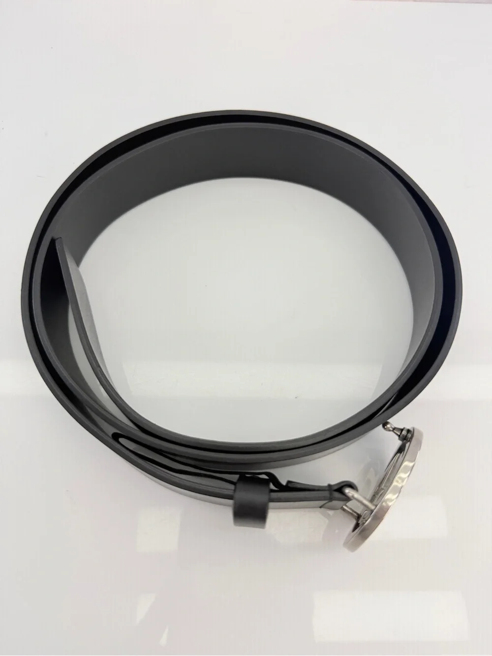 Gucci Interlocking Gg Black Leather Belt Silver Hardware 368186 115/46”